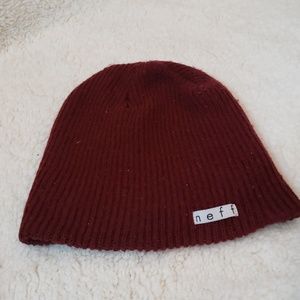 Neff maroon beanie